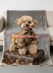 LV Poodle Throw IMG_3027